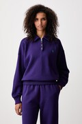 Polo Ralph Lauren mikina dámska s bavlnou fialová 211B18685