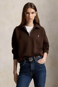 Polo Ralph Lauren μπλούζα γυναικεία με βαμβάκι καφέ 211B18685