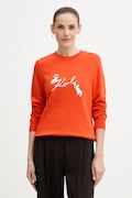 Karl Lagerfeld bluza IKON SIGNATURE damska kolor pomarańczowy z nadrukiem B1W20031