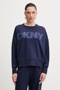 Mikina Dkny modrá farba, s potlačou, DP6T1561