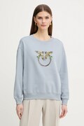 Pinko bluza bawełniana damska kolor niebieski z aplikacją 100534 A33G