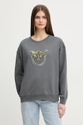 Pinko bluza bawełniana damska kolor szary z aplikacją 100534 A33G