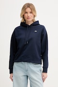 Lacoste pamut melegítőfelső sötétkék, sima, kapucnis, SF7612