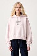 Guess Jeans bluza z kapturem damska bawełniana różowa W6RQ00 K68I4