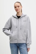 Guess Jeans bluza bawełniana damska kolor szary z kapturem gładka W6RQ32 K68I4