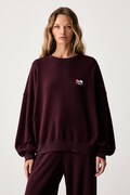 American Vintage bluza damska z bawełną bordowa ATU03D