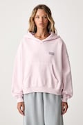 American Vintage felpa con cappuccio da donna in cotone rosa PLI03D
