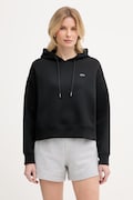 Lacoste кофта з капюшоном з бавовною жіноча чорна SF0048