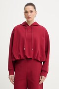 Trussardi bluza z kapturem damska bawełniana czerwona G8566000235N