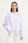 Calvin Klein Jeans jopica s kapuco ženska bombažna vijolična LV047F205G