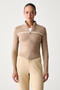 Guess dámska mikina na zips JASMINE béžová V6GQ04 K2911