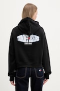 Tommy Jeans μπλούζα με κουκούλα Γυναικεία βαμβακερή μαύρη DW0DW22357