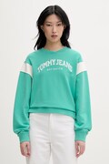 Tommy Jeans bluza damska bawełniana turkusowa DW0DW22365