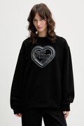 HUGO Blue bluza oversize damska bawełniana Classic Crew_B_3 czarna 50560782