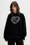 HUGO Blue bluza oversize damska bawełniana Classic Crew_B_3 czarna 50560782