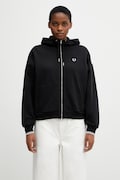 Fred Perry bluza rozpinana bawełniana damska czarna G2164