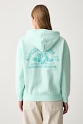 Rip Curl hanorac cu glugă pentru femei, din bumbac SURF PUFF HERITAGE albastru 0A0WFL