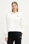 Lacoste bluza z kapturem damska z bawełną beżowa SF7607
