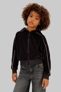 Calvin Klein Jeans bluza dziecięca kolor czarny z kapturem gładka IG0IG03088