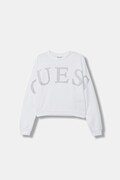 Guess felpa per bambini in cotone bianca