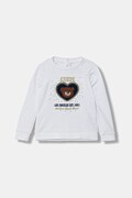 Guess bluza bawełniana dziecięca kolor biały z aplikacją K6RQ03 KAD74
