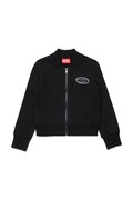 Diesel bluza dziecięca z bawełną SKIPPY SWEAT-SHIRT kolor czarny gładka J02620