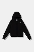 Guess mikina na zips detská s bavlnou čierna J6GQ07 KF712