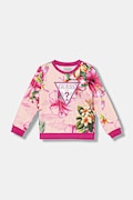 Guess bluza bawełniana dziecięca kolor różowy wzorzysta K6GQ00 KA6R4