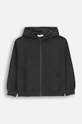 Detská mikina Coccodrillo čierna farba, s kapucňou, jednofarebná, EVERYDAY GIRL
