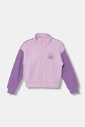 United Colors of Benetton bluza rozpinana dziecięca bawełniana fioletowa 3J68C505U
