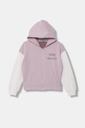 United Colors of Benetton bluza rozpinana z kapturem dziecięca bawełniana różowa 3J68C505X