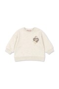 Konges Sløjd bluza bawełniana dziecięca LOUPY LOU SWEAT SHIRT OCS kolor szary z aplikacją KS104350