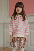 Konges Sløjd bluza bawełniana dziecięca SPOTTY LS POLO GOTS kolor różowy wzorzysta KS104433