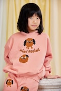 Mini Rodini bluza bawełniana dziecięca Doggies kolor pomarańczowy z nadrukiem 26120125