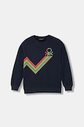 United Colors of Benetton bluza bawełniana dziecięca kolor granatowy z nadrukiem 33NVC10QW
