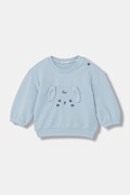 United Colors of Benetton bluza niemowlęca kolor niebieski z aplikacją 35FNA1061