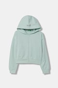 United Colors of Benetton rozepínací mikina dětská bavlněná zelená 3NBMC505Y