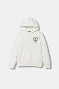United Colors of Benetton bluza rozpinana dziecięca bawełniana beżowa 3NBMC505Z