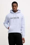 Calvin Klein Jeans bluza męska kolor niebieski z kapturem z nadrukiem LV04RE251G