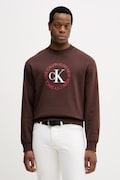 Calvin Klein Jeans bluza męska kolor brązowy z nadrukiem LV14RE250G