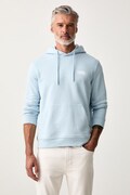 Karl Lagerfeld bluza z kapturem męska bawełniana turkusowa 561917.705781