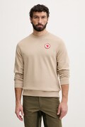 Fjallraven bluza sportowa męska bawełniana 1960 Logo Badge Sweater beżowa F87163