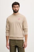 Fjallraven bluza sportowa męska bawełniana 1960 Logo Badge Sweater beżowa F87163