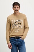 Tommy Jeans sweter bawełniany męski kolor brązowy DM0DM22401
