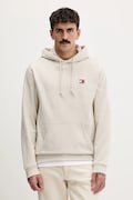 Tommy Jeans felső bézs, melange, kapucnis, DM0DM22666