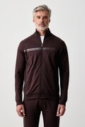 BOSS bluza rozpinana męska bawełniana Authentic Jacket Z brązowa 50554779