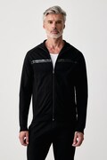 BOSS bluza rozpinana męska bawełniana Authentic Jacket Z czarna 50554779