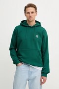 adidas Originals bluza Essentials męska kolor zielony z kapturem gładka KD1322