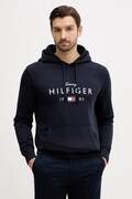 Кофта Tommy Hilfiger колір синій з капюшоном з принтом MW0MW41427