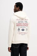 Βαμβακερή μπλούζα Tommy Hilfiger χρώμα: μπεζ, με κουκούλα, MW0MW41434